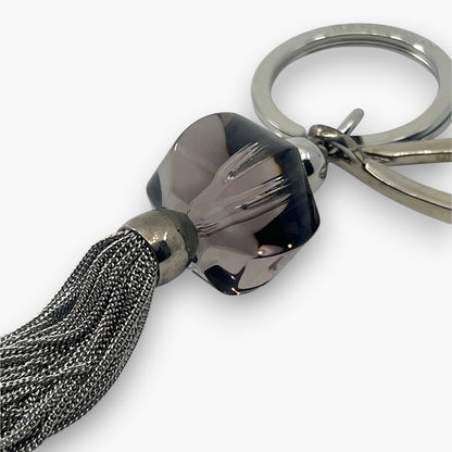 Baccarat Crystal Tassel Key Ring Bag Charm with Box Pouch