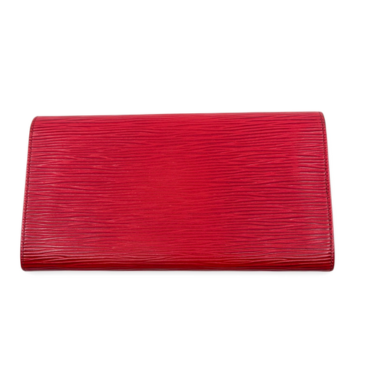 Louis Vuitton Epi Pochette Porte-Monnaie Credit Long Wallet Red M63577