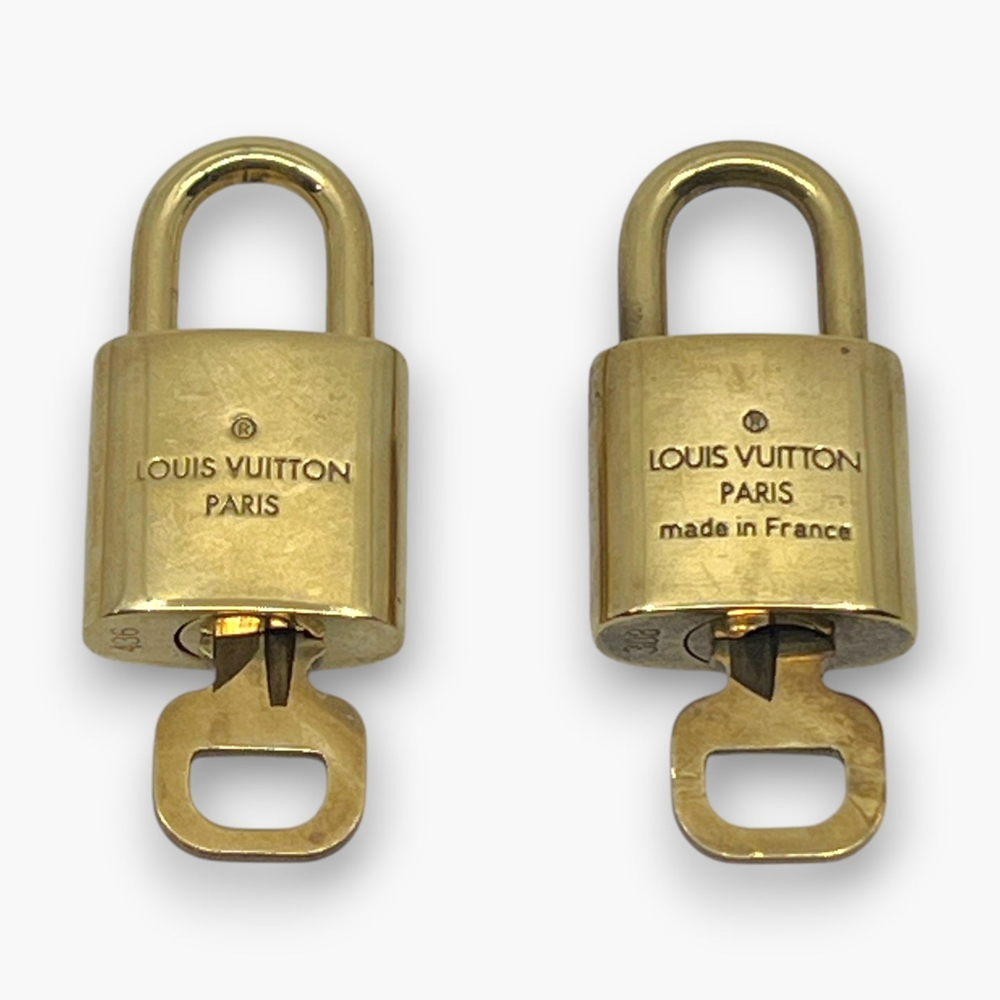 Louis Vuitton Padlock Set of 10 Gold-Tone Brass Locks & Keys pj260603