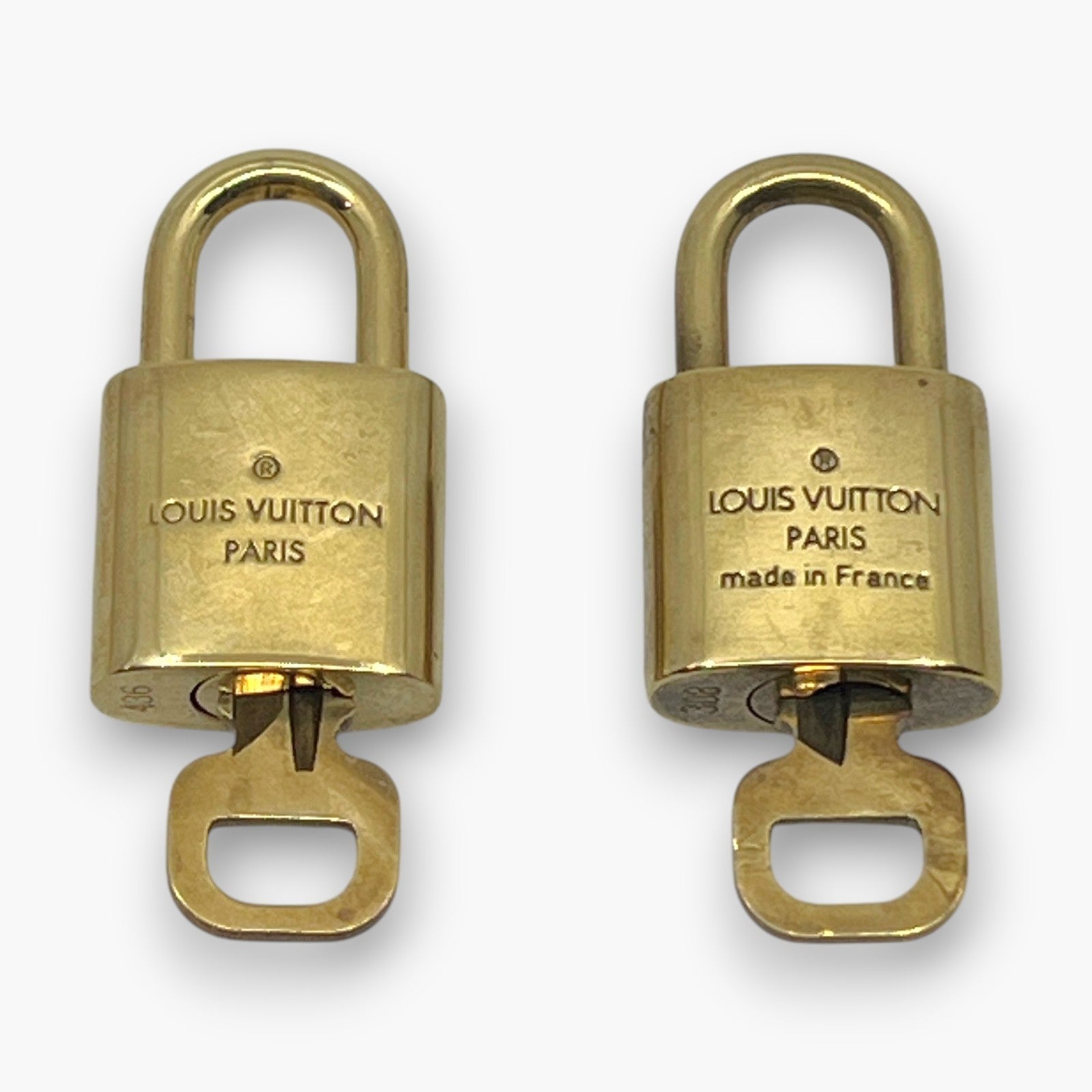 Louis Vuitton Padlock Set of 10 Gold-Tone Brass Locks & Keys pj260603