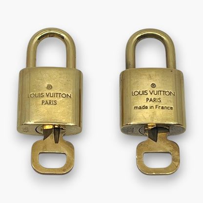Louis Vuitton Padlock Set of 10 Gold-Tone Brass Locks & Keys pj260603