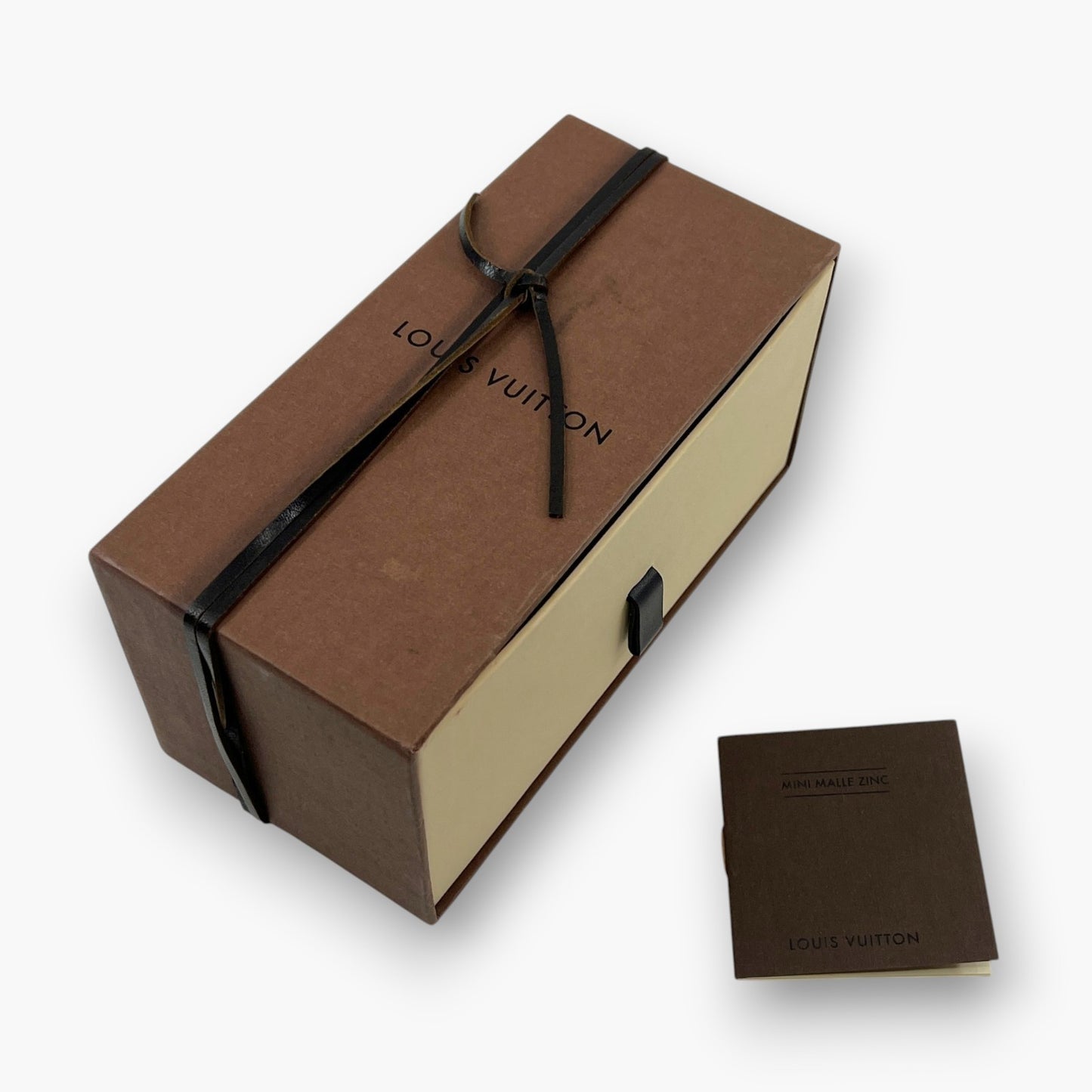 Louis Vuitton Mini Malle Zinc Trunk Paperweight Jewelry Box w/ Box Authentic