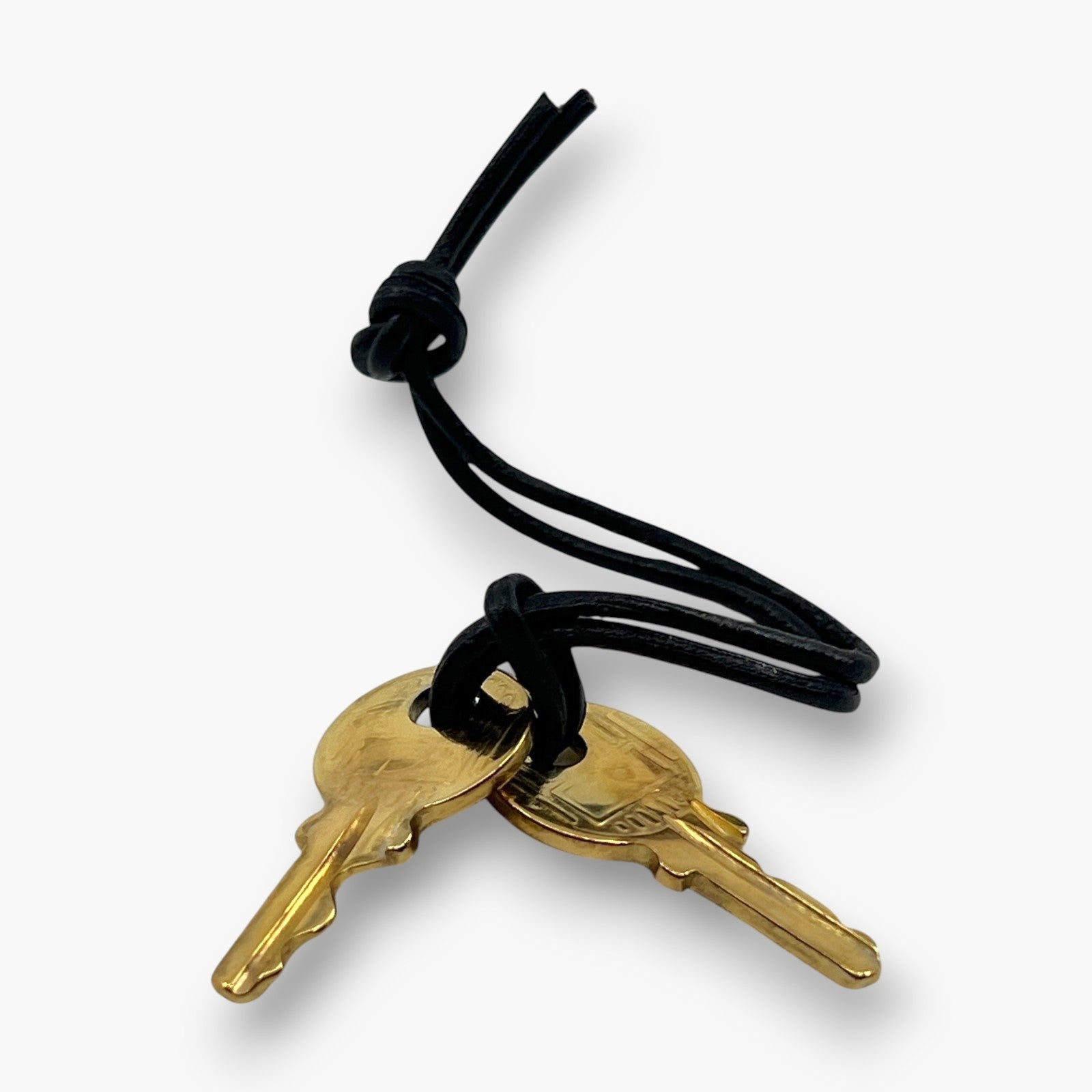 Hermes Cadena Padlock Gold-Tone Lock & Key Set w/ Leather Strap pj260609
