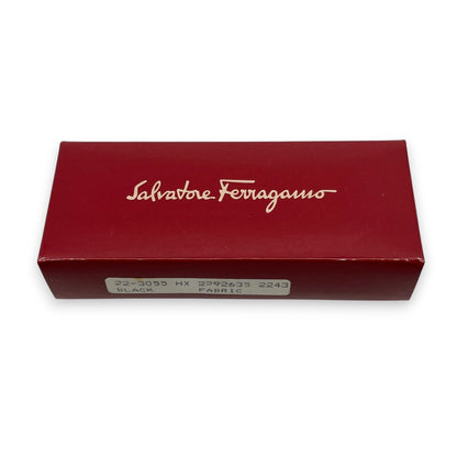 Salvatore Ferragamo Vara Black Gold Ribbon Keychain Charm Key ring with Box
