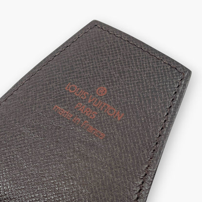 Louis Vuitton Damier Ebene Etui Cigarette Case Brown Canvas Leather
