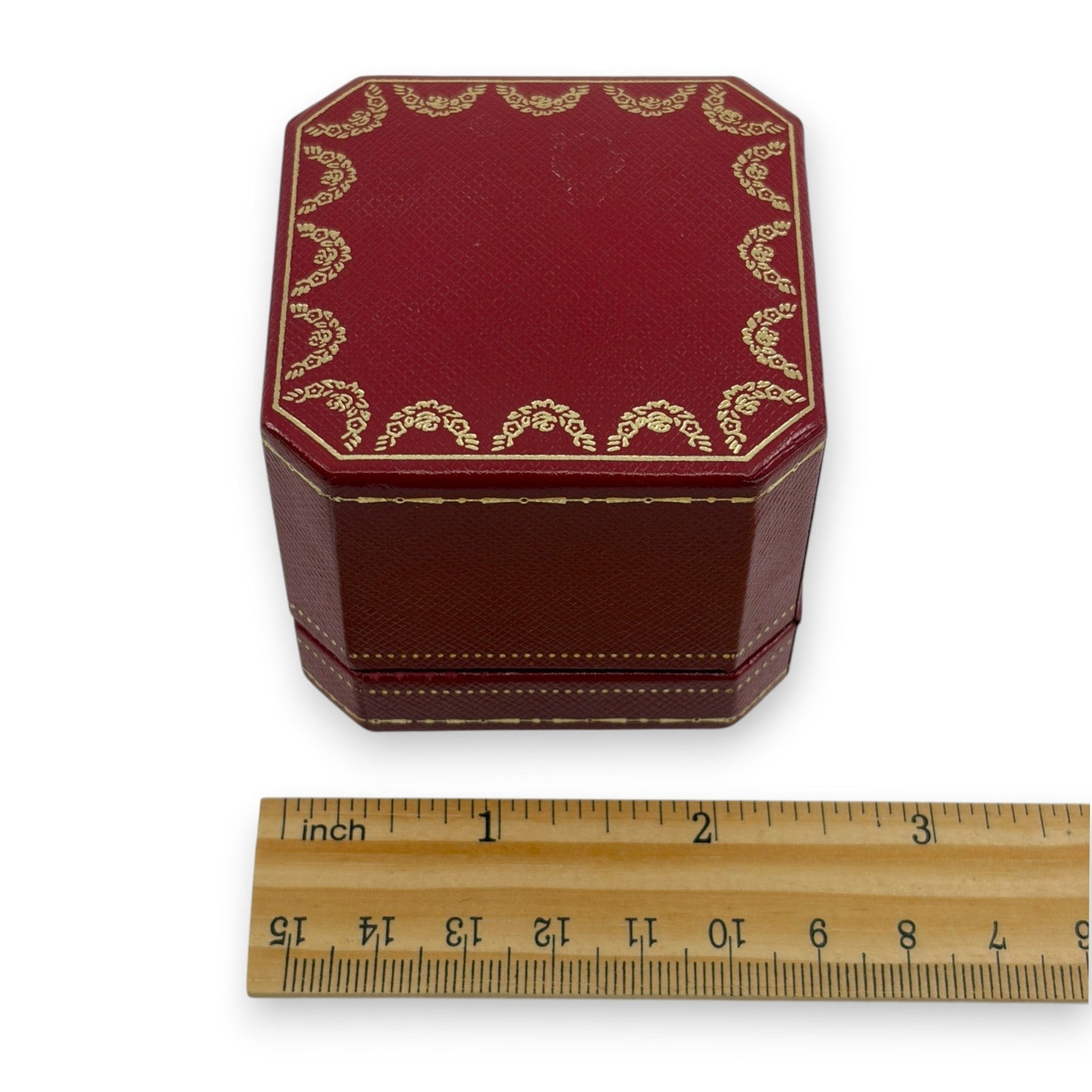 Cartier Jewelry Box Empty Case 2 Piece Set 1 Outer Box Included Red