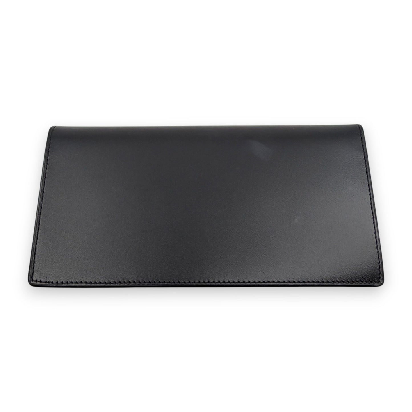 Dunhill Black Leather Long Wallet w/ Brand Card Dust Bag Box