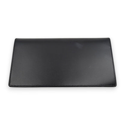 Dunhill Black Leather Long Wallet w/ Brand Card Dust Bag Box