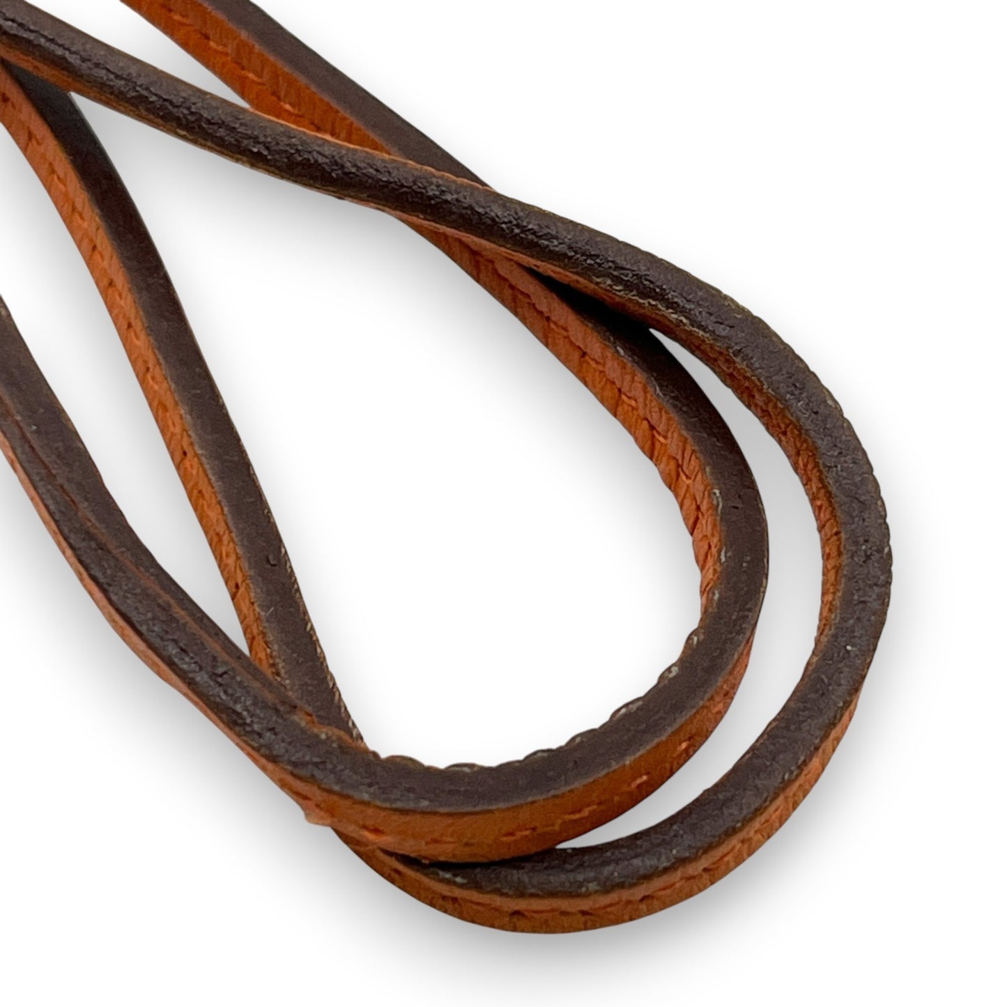 Hermes Cadena Annee Des Fleuves Hippopotamus Padlock Gold 2005 w/ Leather Strap