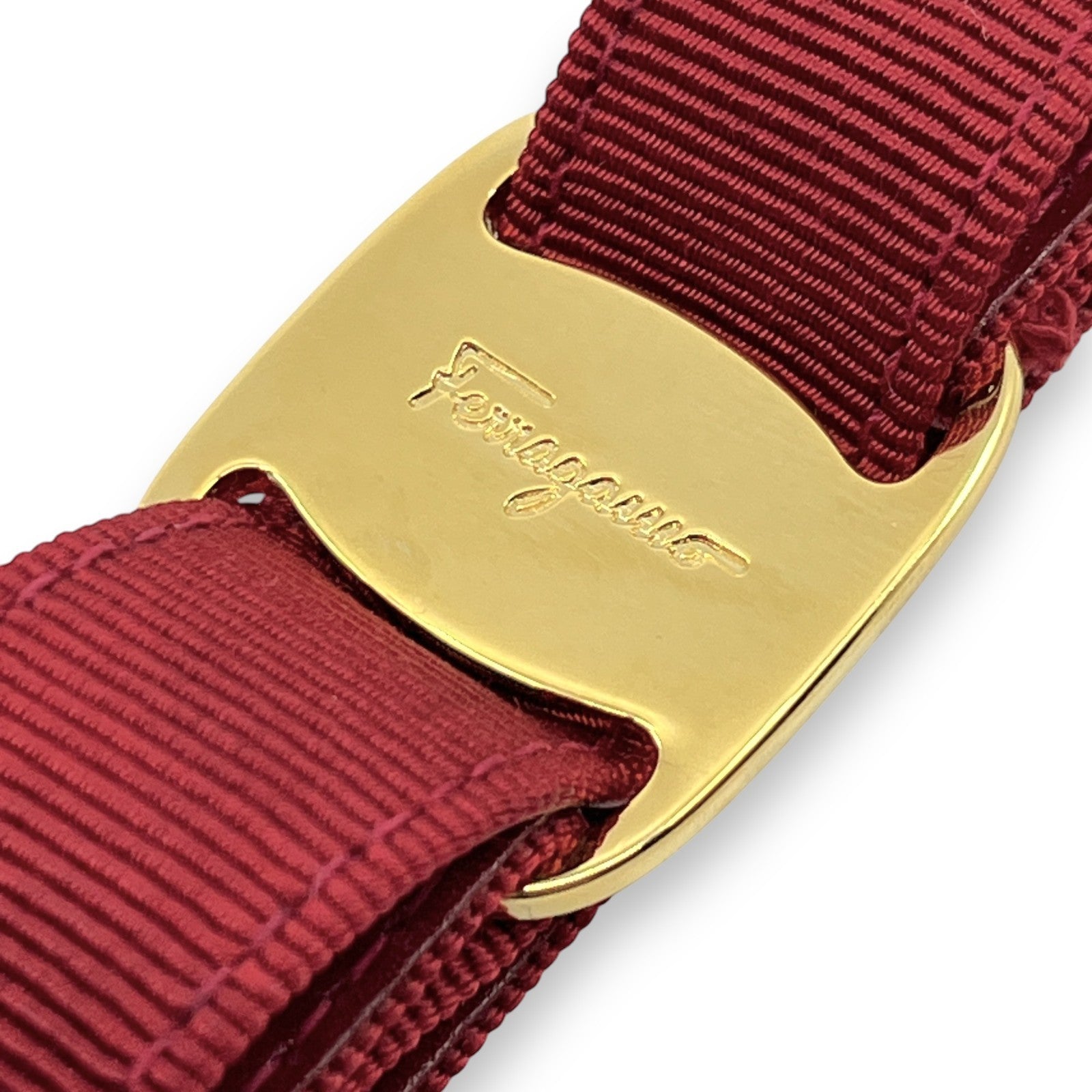 Salvatore Ferragamo Vara Ribbon Keychain Charm Red with Box