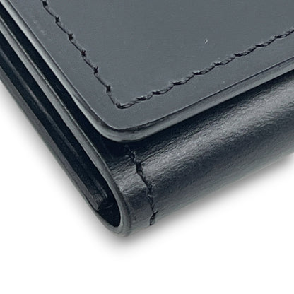 Dunhill Black Leather Key Case with 6 Silver-Tone Hooks w/ Box Card Cloth