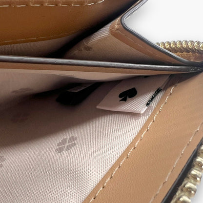 Kate Spade New York Gold Glitter Zip Around Continental Wallet