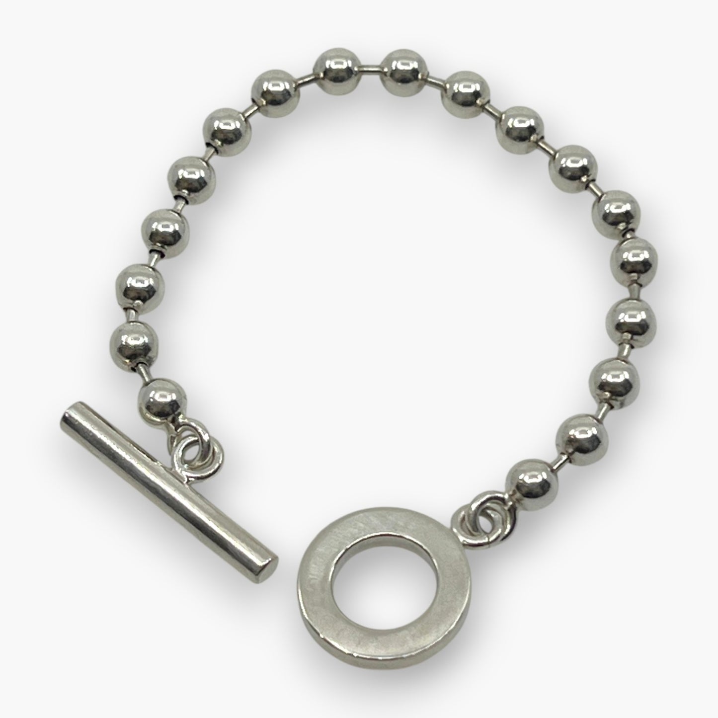 Gucci Sterling Silver 925 Ball Chain Toggle Bracelet