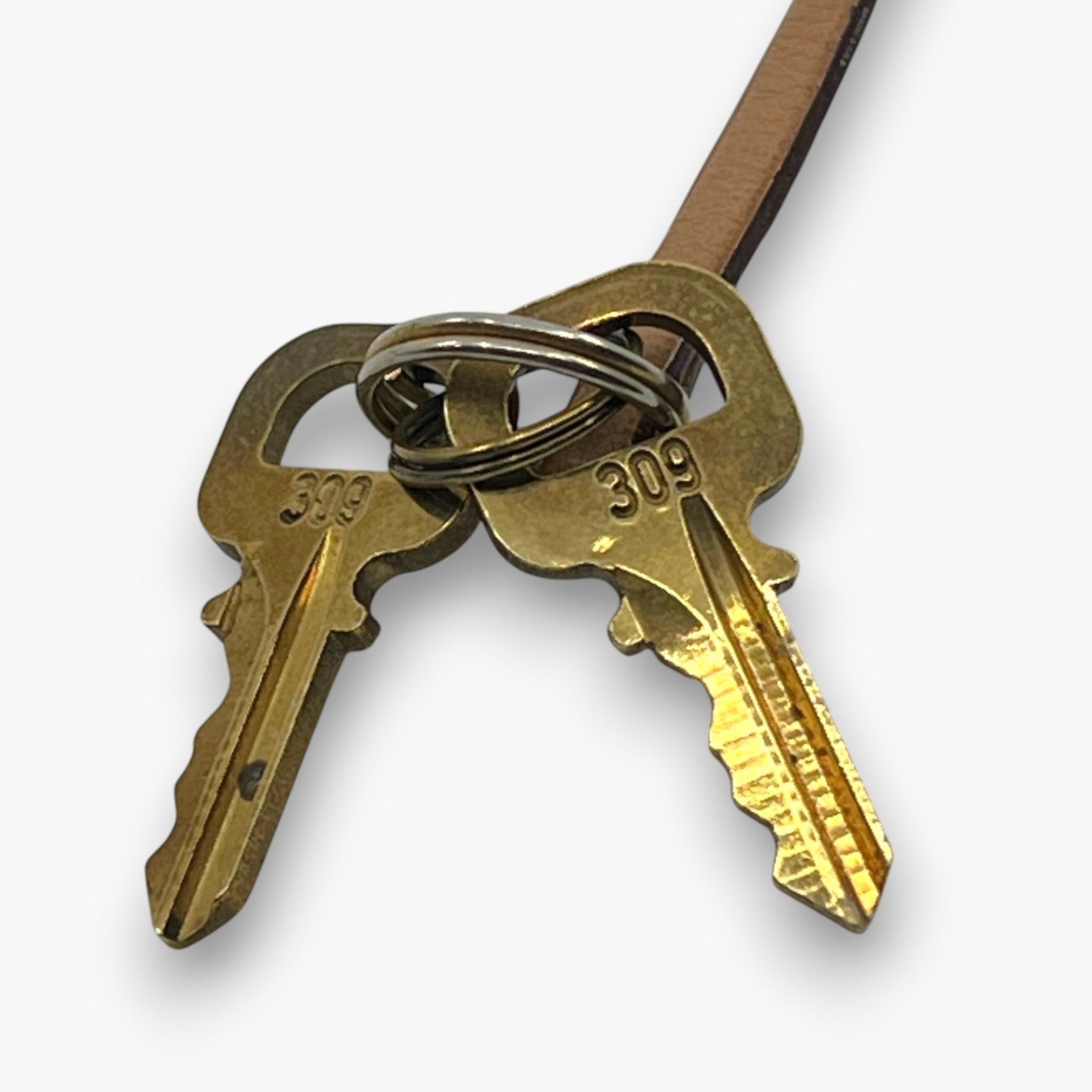 Louis Vuitton Cadena Gold-Tone Brass Padlock Key Set with Leather Clochette