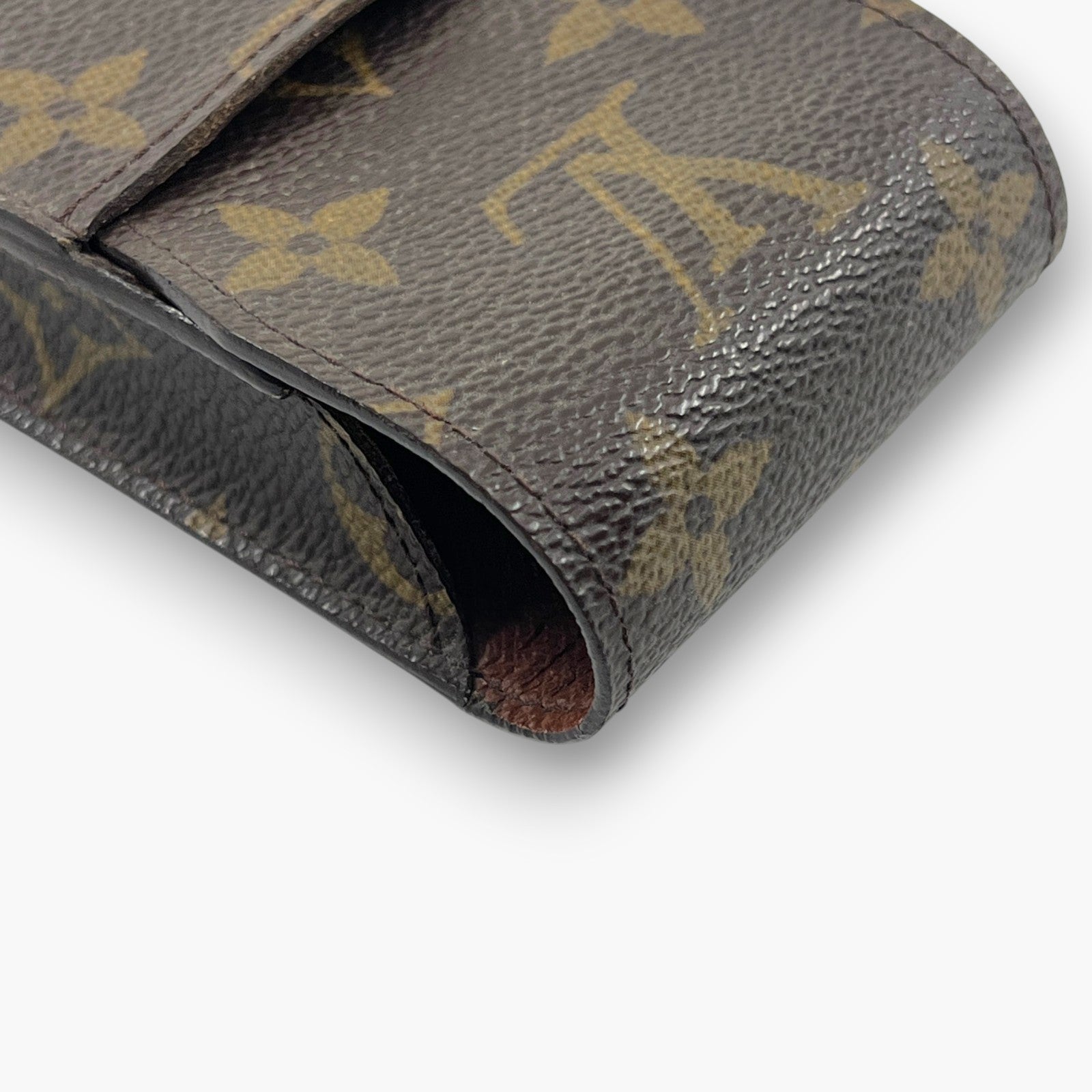 Louis Vuitton Monogram Etui Cigarette Tobacco Case M63024 Brown Canvas Leather
