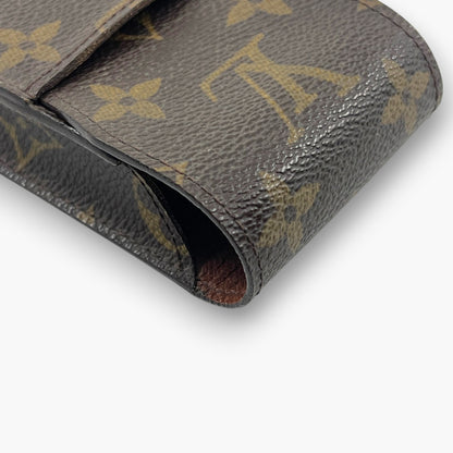 Louis Vuitton Monogram Etui Cigarette Tobacco Case M63024 Brown Canvas Leather