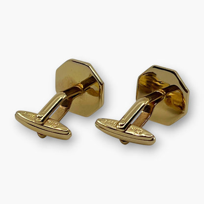 Christian Dior Monsieur Vintage Cufflinks Two-Tone Gold Silver with Box