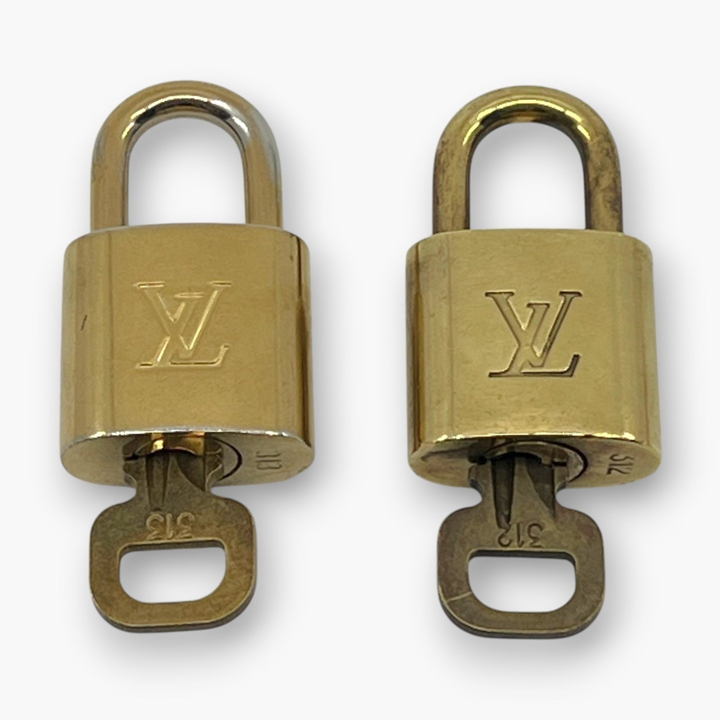 Louis Vuitton Padlock Set of 10 Gold-Tone Brass Locks & Keys pj260602