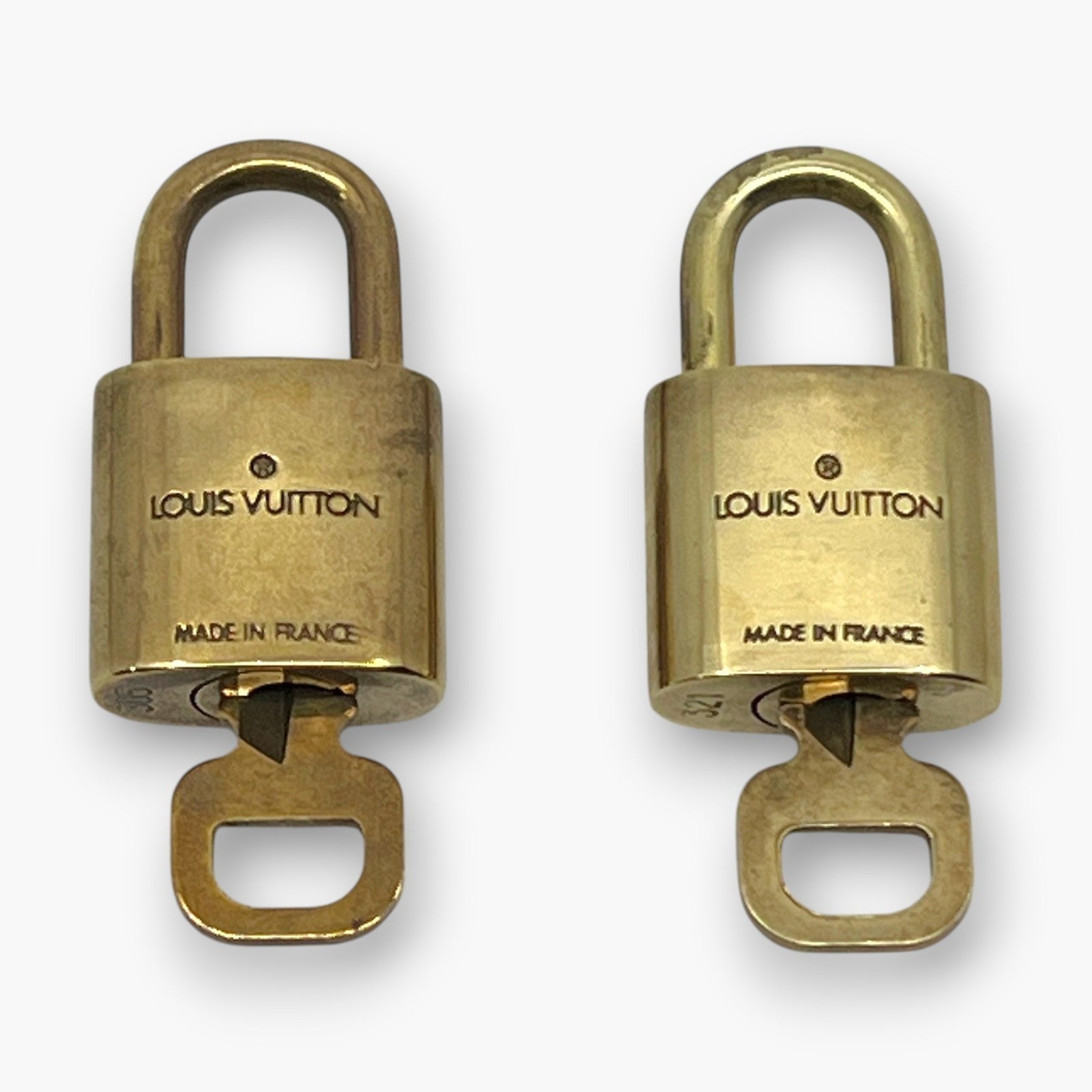 Louis Vuitton Padlock Set of 10 Gold-Tone Brass Locks & Keys pj260603