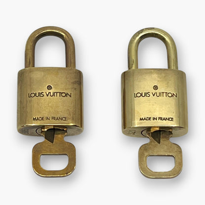Louis Vuitton Padlock Set of 10 Gold-Tone Brass Locks & Keys pj260603