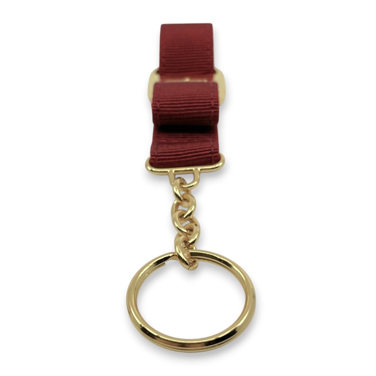 Salvatore Ferragamo Vara Ribbon Keychain Charm Red with Box