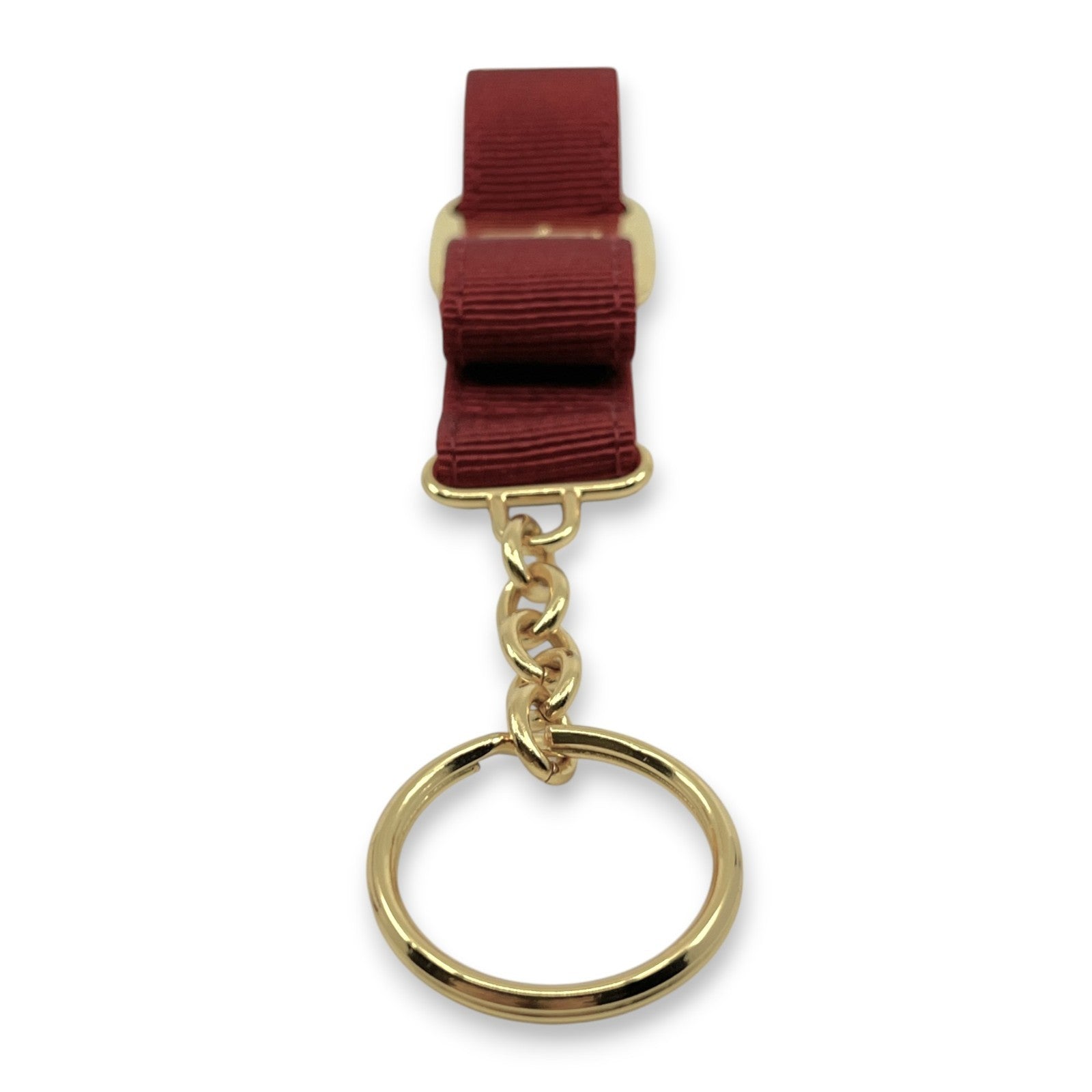 Salvatore Ferragamo Vara Ribbon Keychain Charm Red with Box