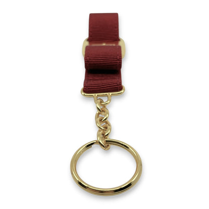 Salvatore Ferragamo Vara Ribbon Keychain Charm Red with Box