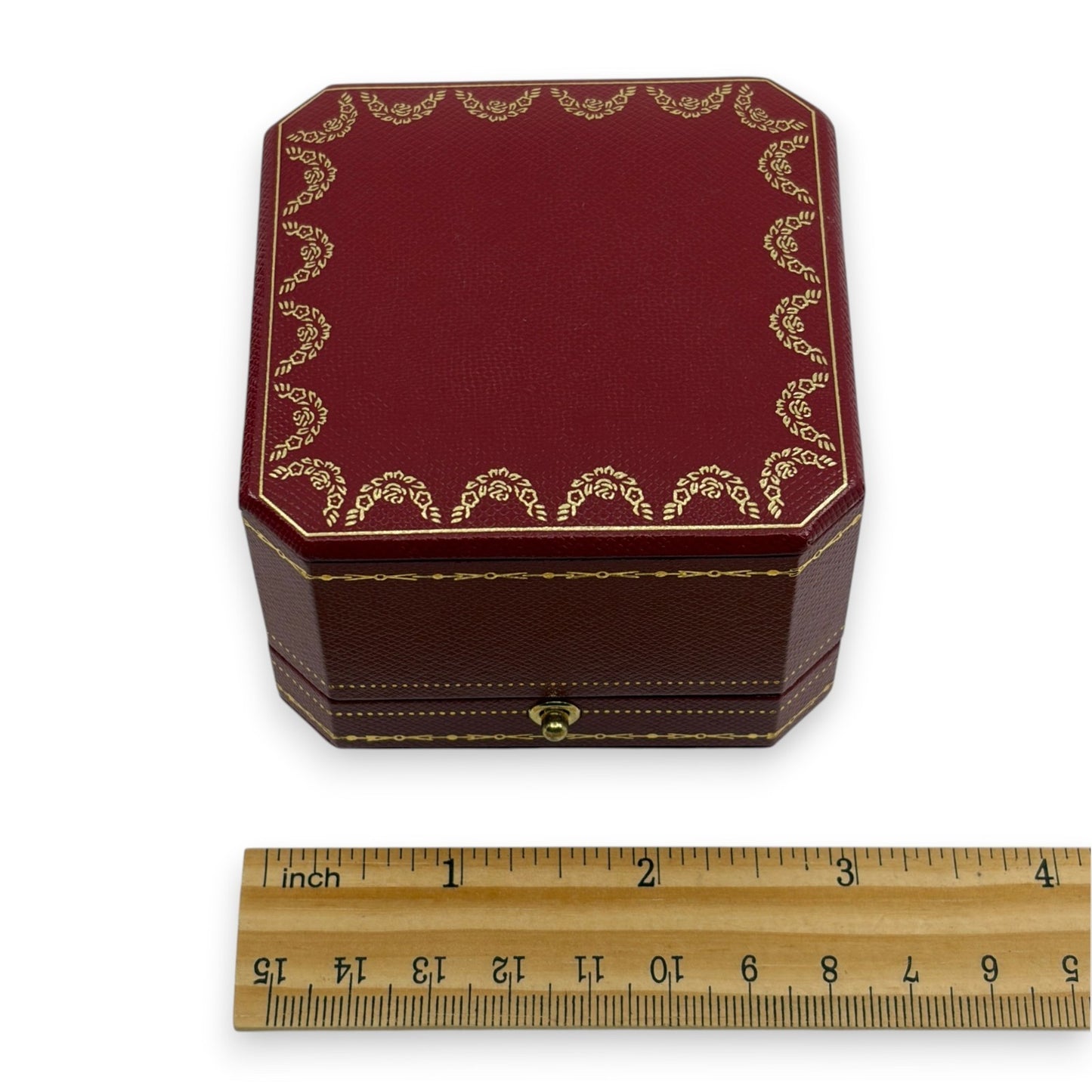 Cartier Jewelry Box Empty Case 2 Piece Set 1 Outer Box Included Red