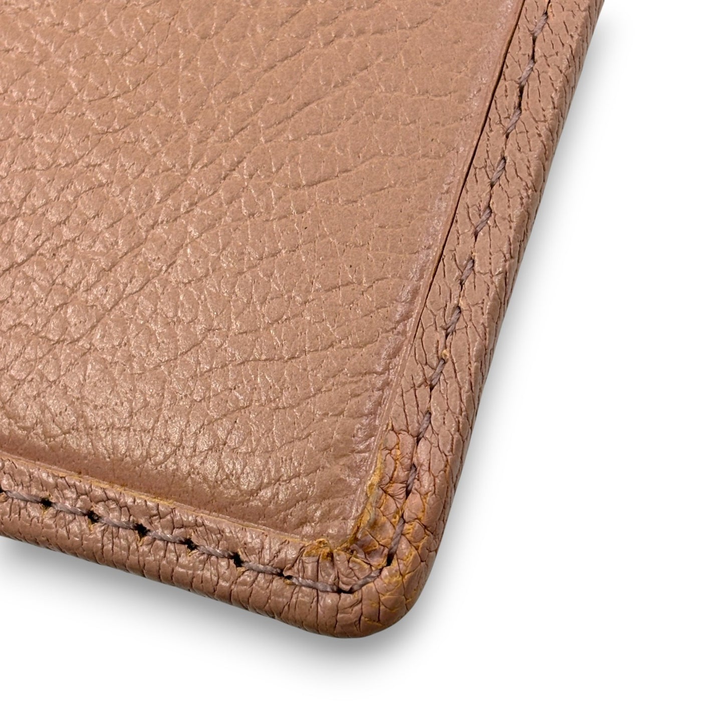 Furla Pink Beige Bifold Leather Card Case Wallet with Logo