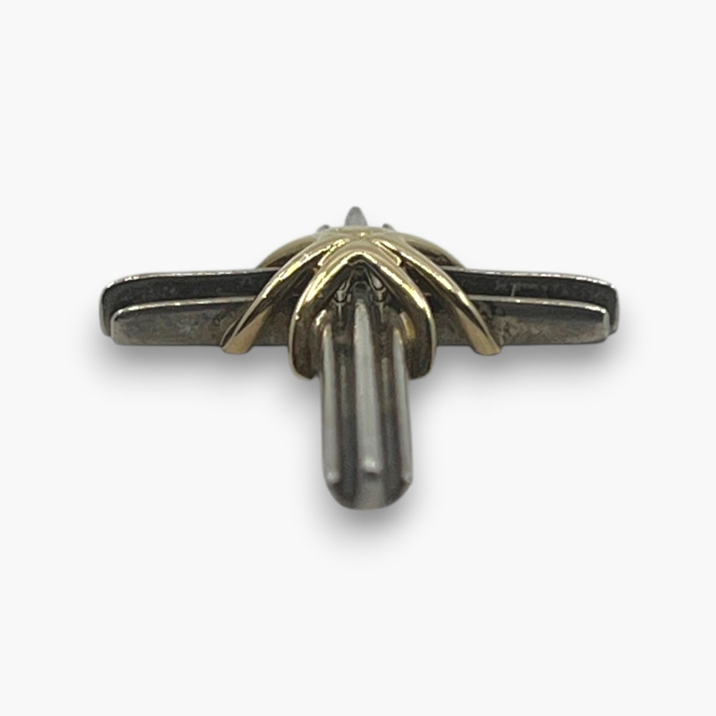 Tiffany & Co. Signature Cross Pendant Top Sterling Silver 925 18K Gold