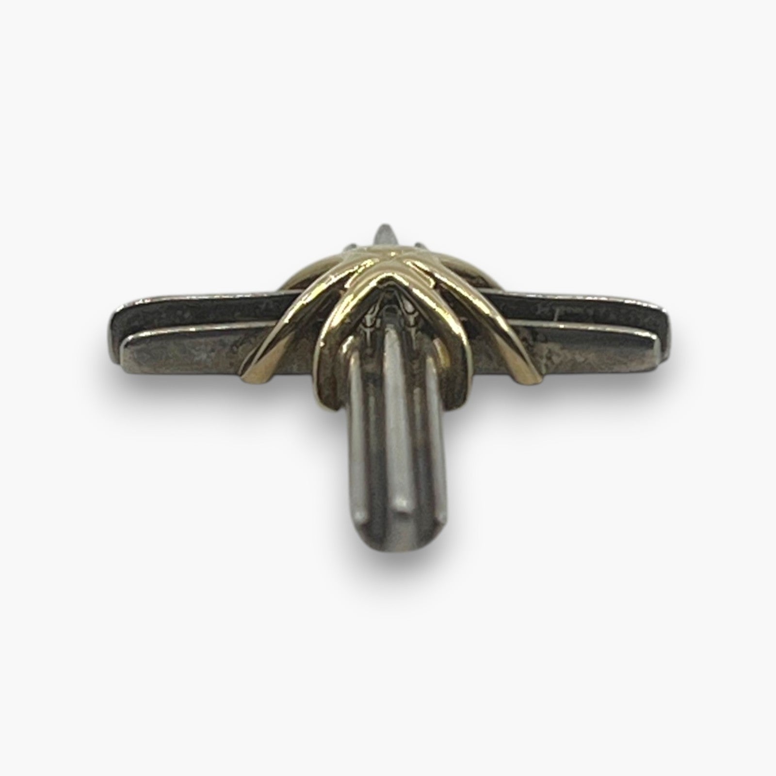 Tiffany & Co. Signature Cross Pendant Top Sterling Silver 925 18K Gold