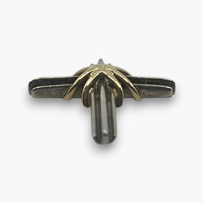 Tiffany & Co. Signature Cross Pendant Top Sterling Silver 925 18K Gold