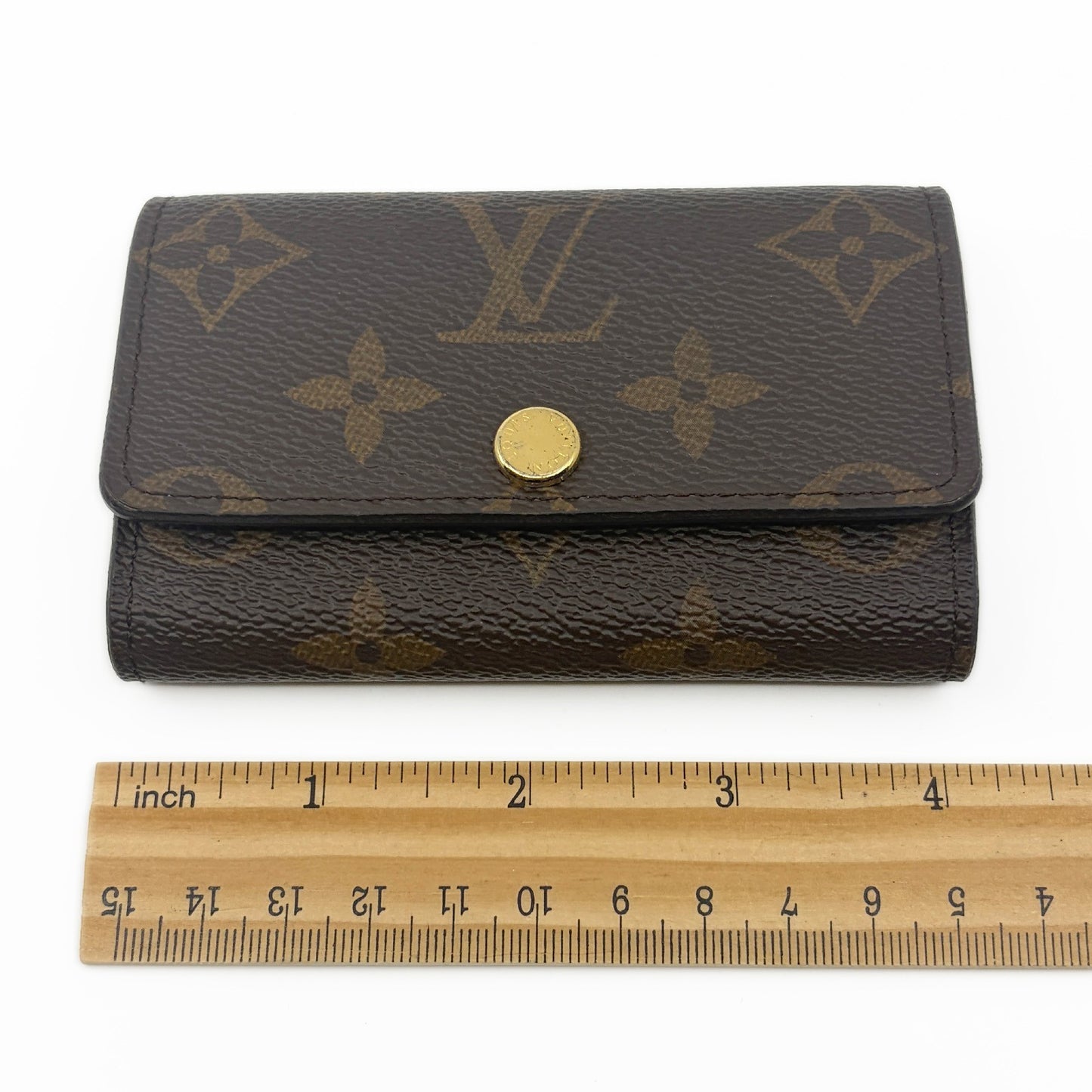 Louis Vuitton Monogram Multicles 6 Key Case Brown Canvas Leather M62630