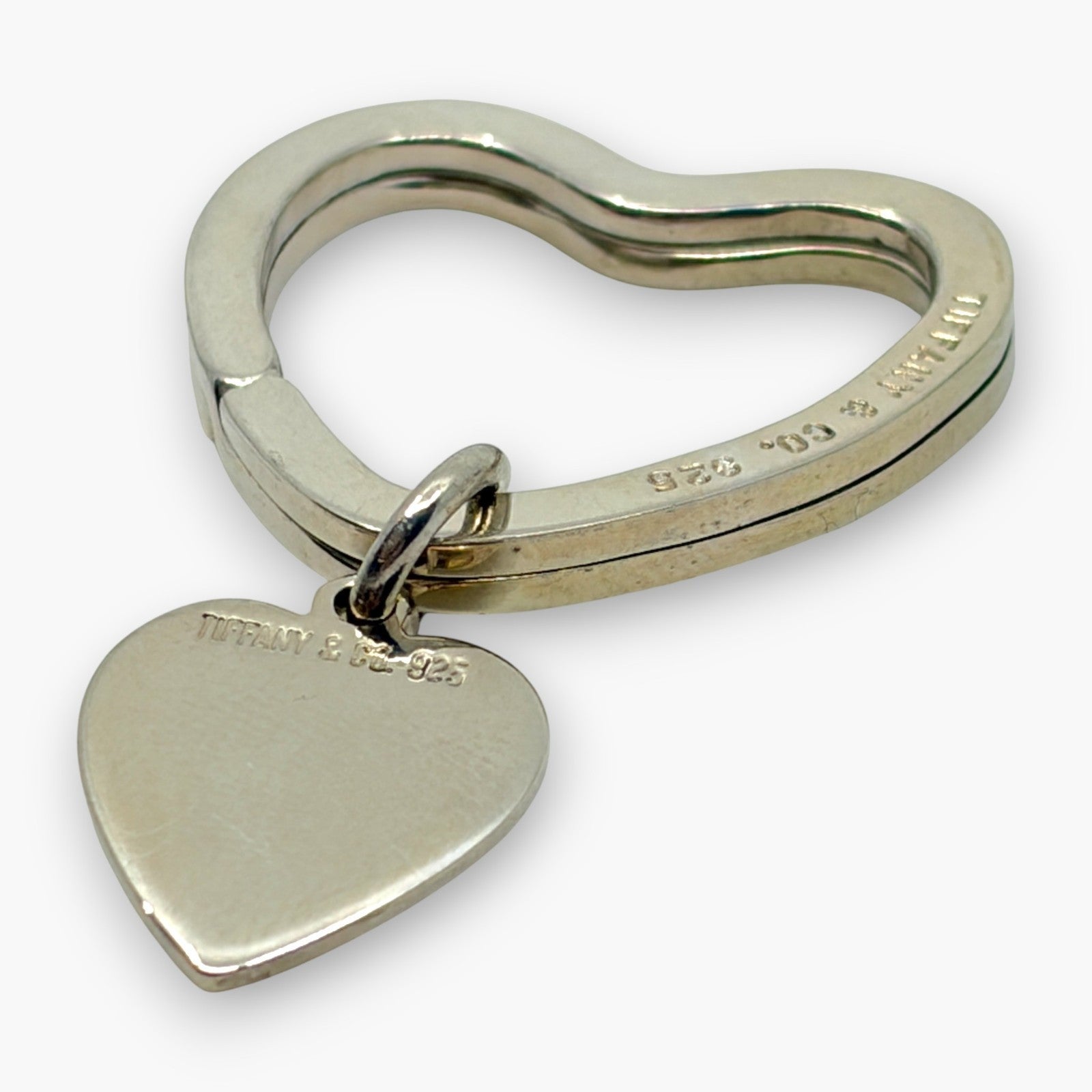 Tiffany & Co. Sterling Silver 925 Heart Key Ring Charm
