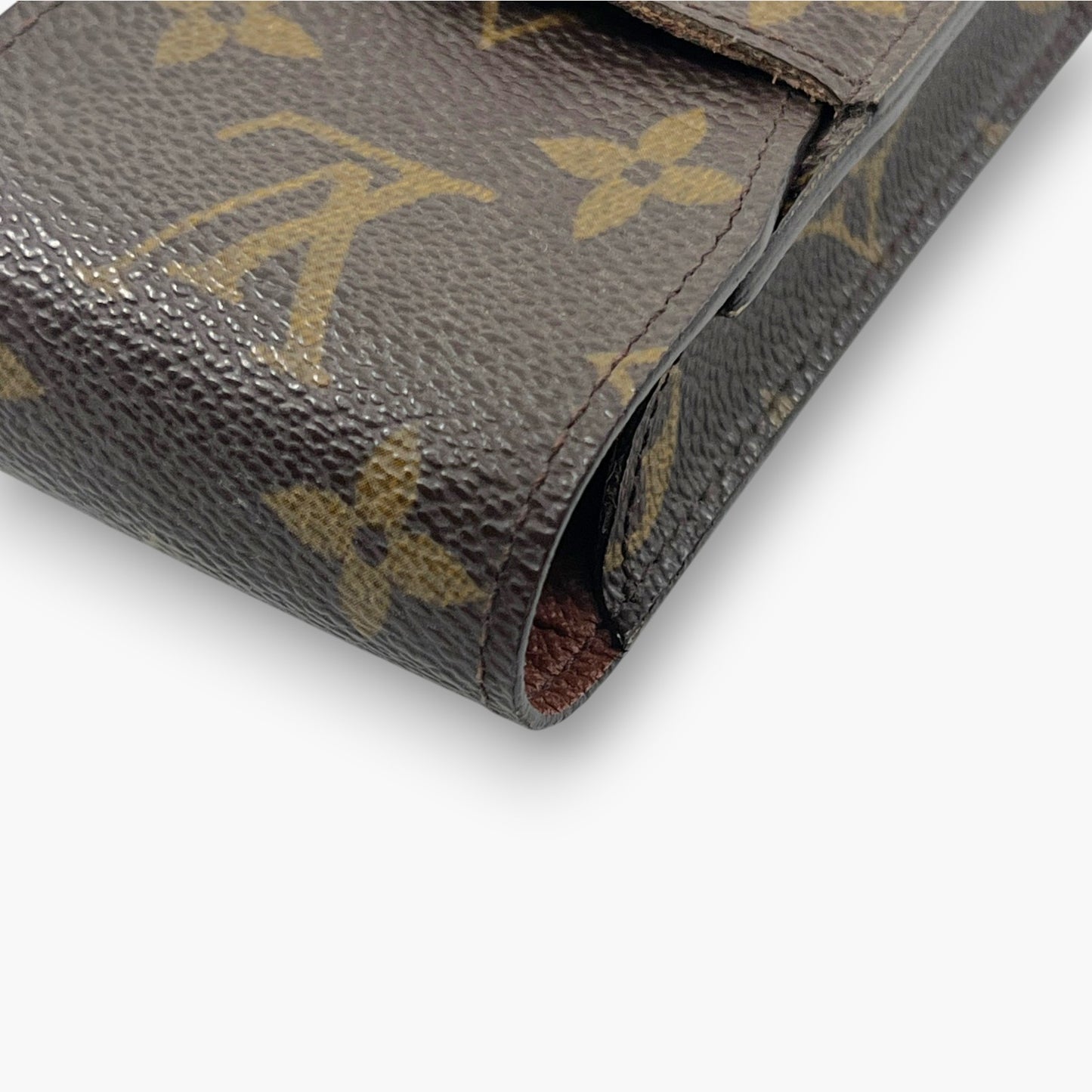 Louis Vuitton Monogram Etui Cigarette Tobacco Case M63024 Brown Canvas Leather