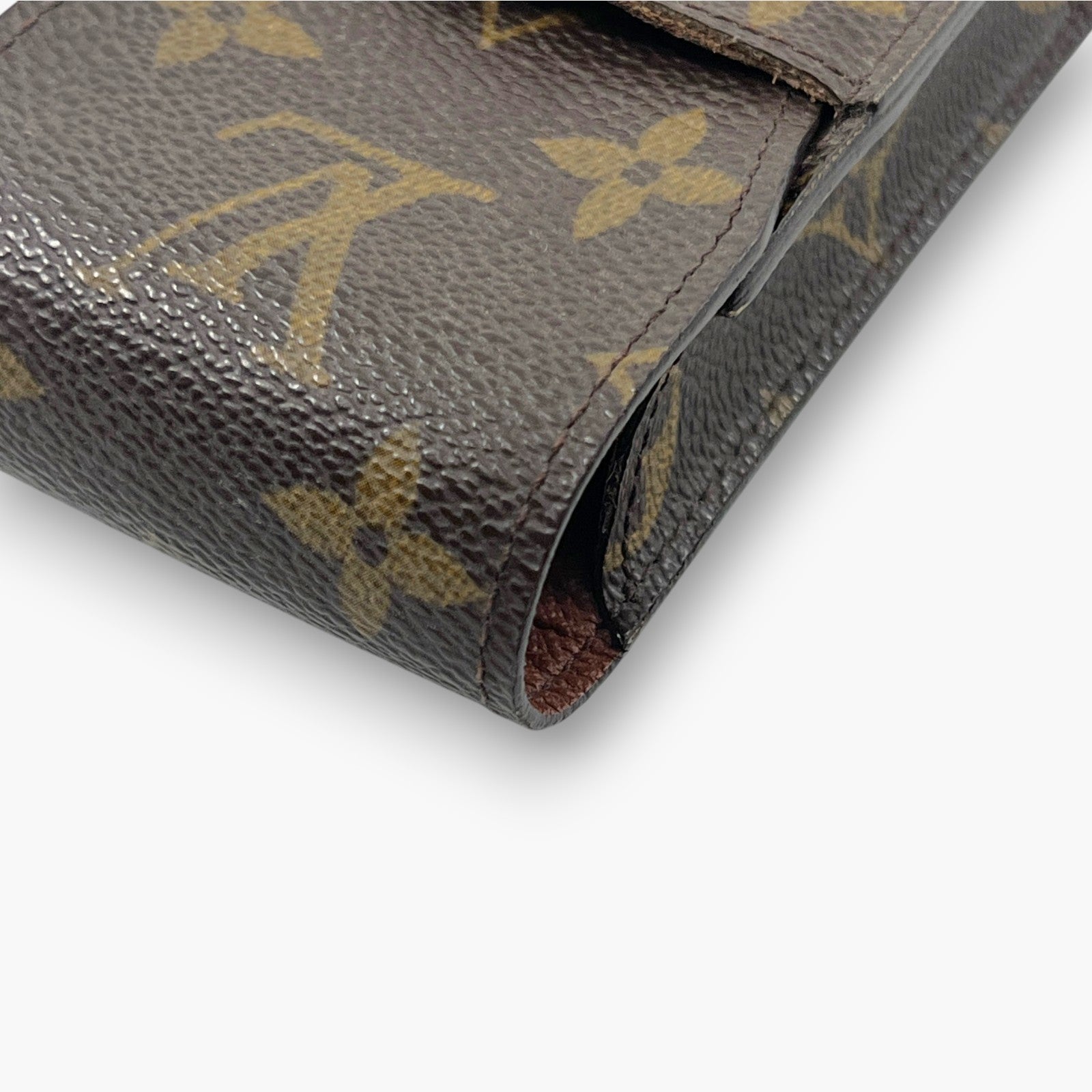 Louis Vuitton Monogram Etui Cigarette Tobacco Case M63024 Brown Canvas Leather