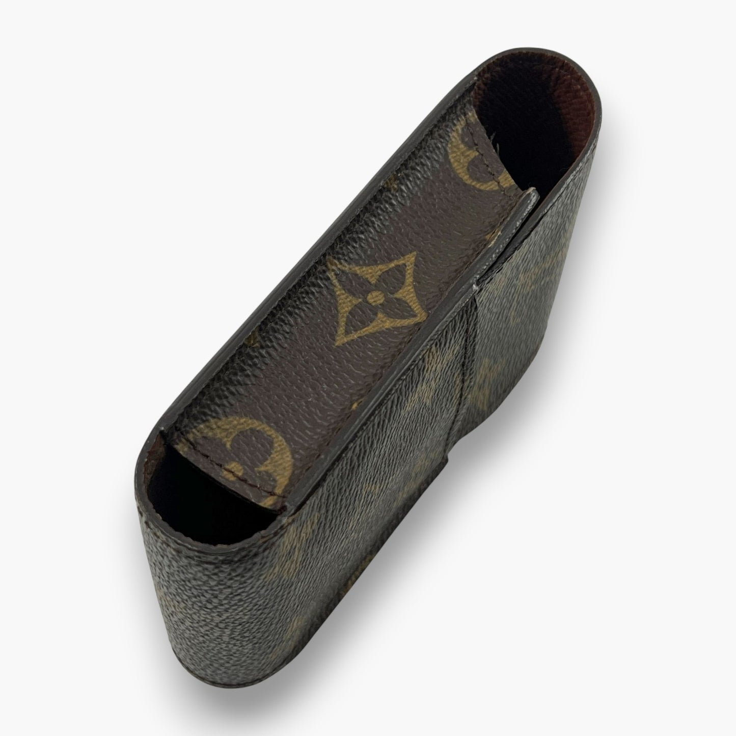 Louis Vuitton Monogram Etui Cigarette Tobacco Case M63024 Brown Canvas Leather