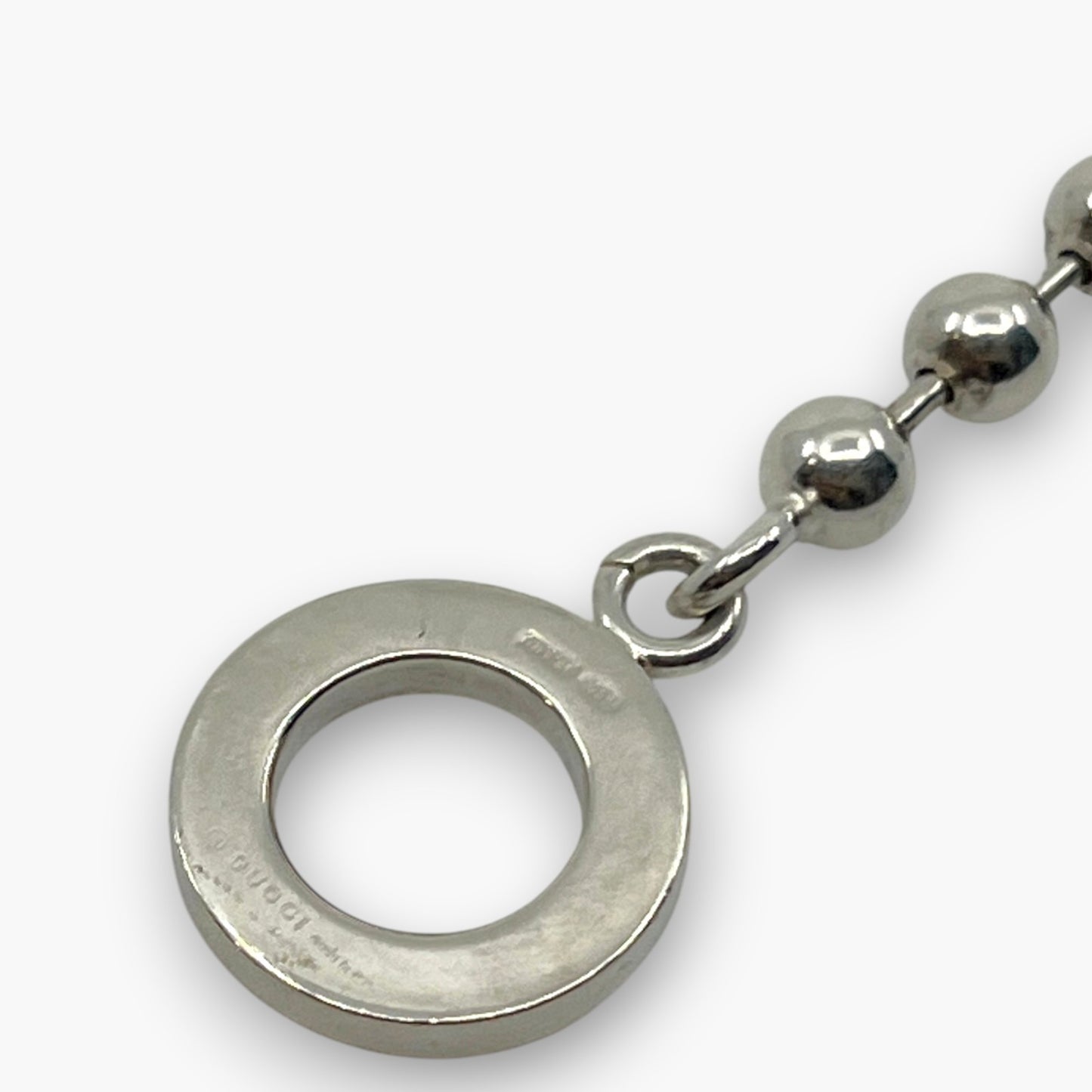 Gucci Sterling Silver 925 Ball Chain Toggle Bracelet