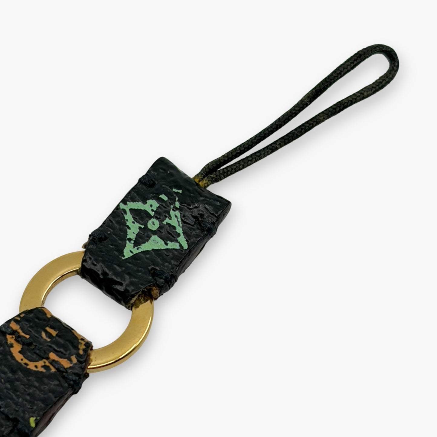 Louis Vuitton Monogram Multicolor Phone Strap Coated Canvas Leather Black M92598