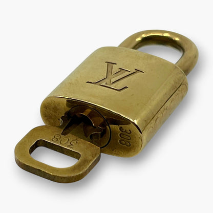 Louis Vuitton Padlock Set of 10 Gold-Tone Brass Locks & Keys pj260602
