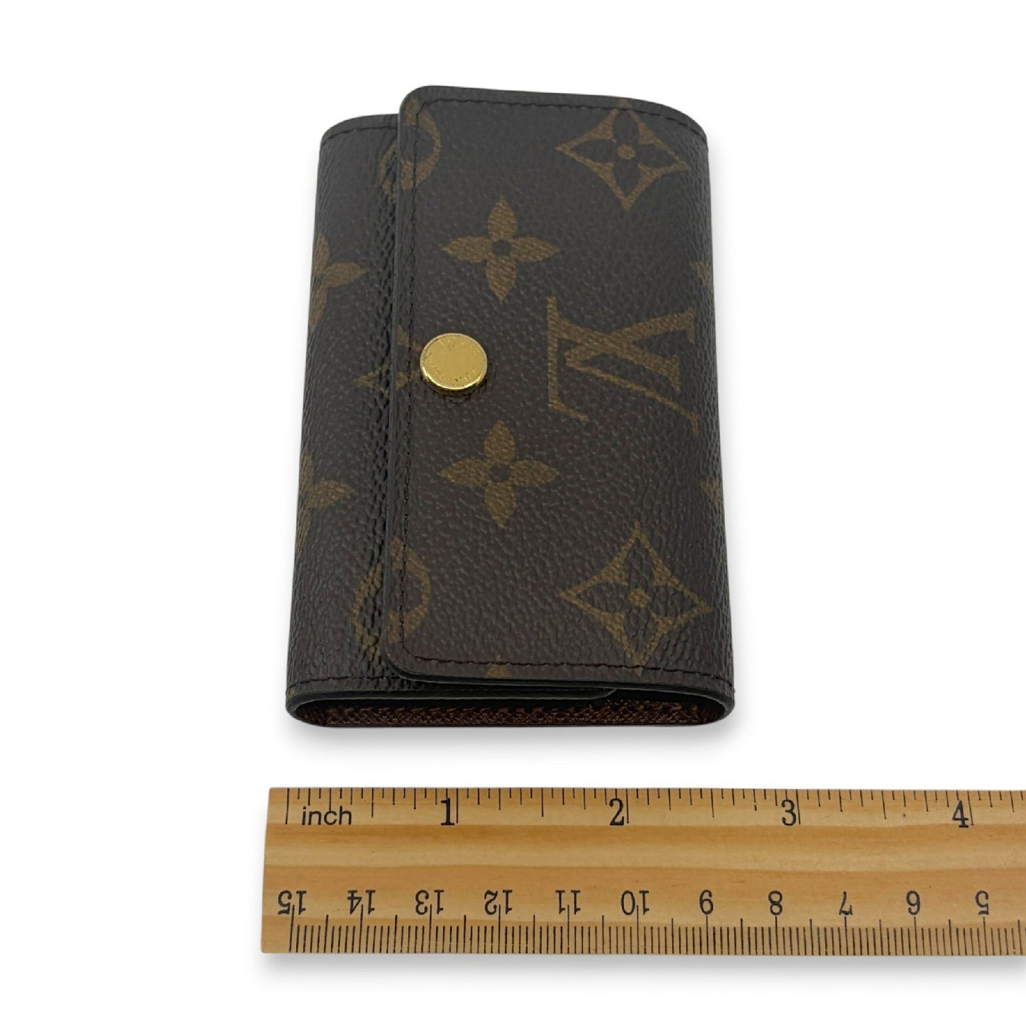 Louis Vuitton Monogram Multicles 6 Key Case Brown Canvas Leather M62630
