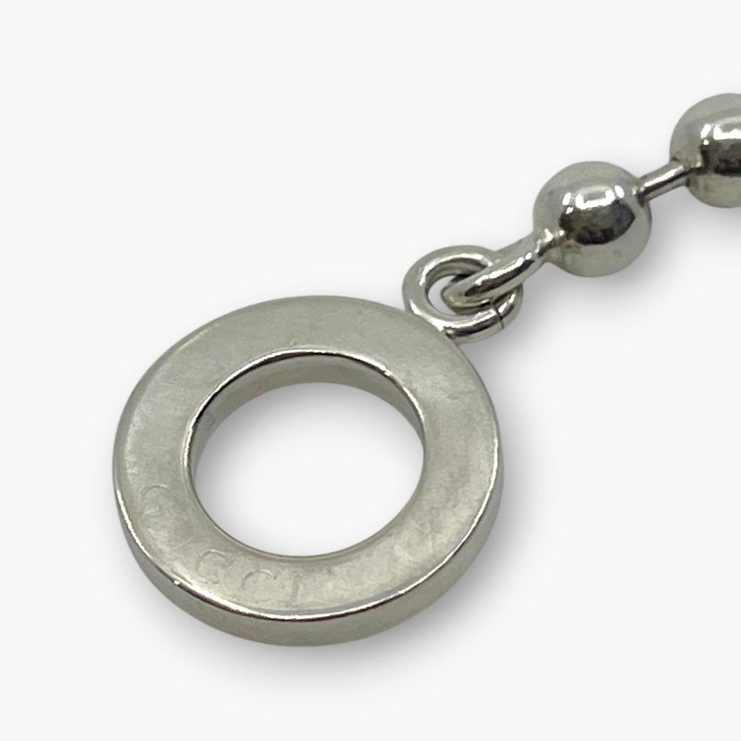 Gucci Sterling Silver 925 Ball Chain Toggle Bracelet