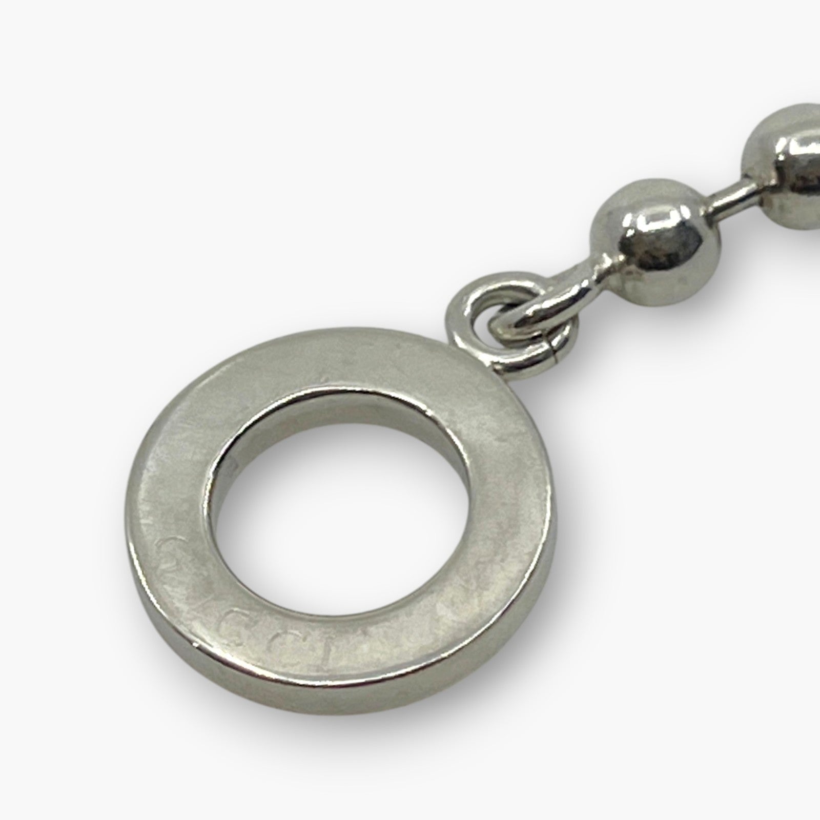 Gucci Sterling Silver 925 Ball Chain Toggle Bracelet