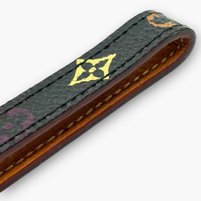 Louis Vuitton Monogram Multicolor Phone Strap Coated Canvas Leather Black M92598