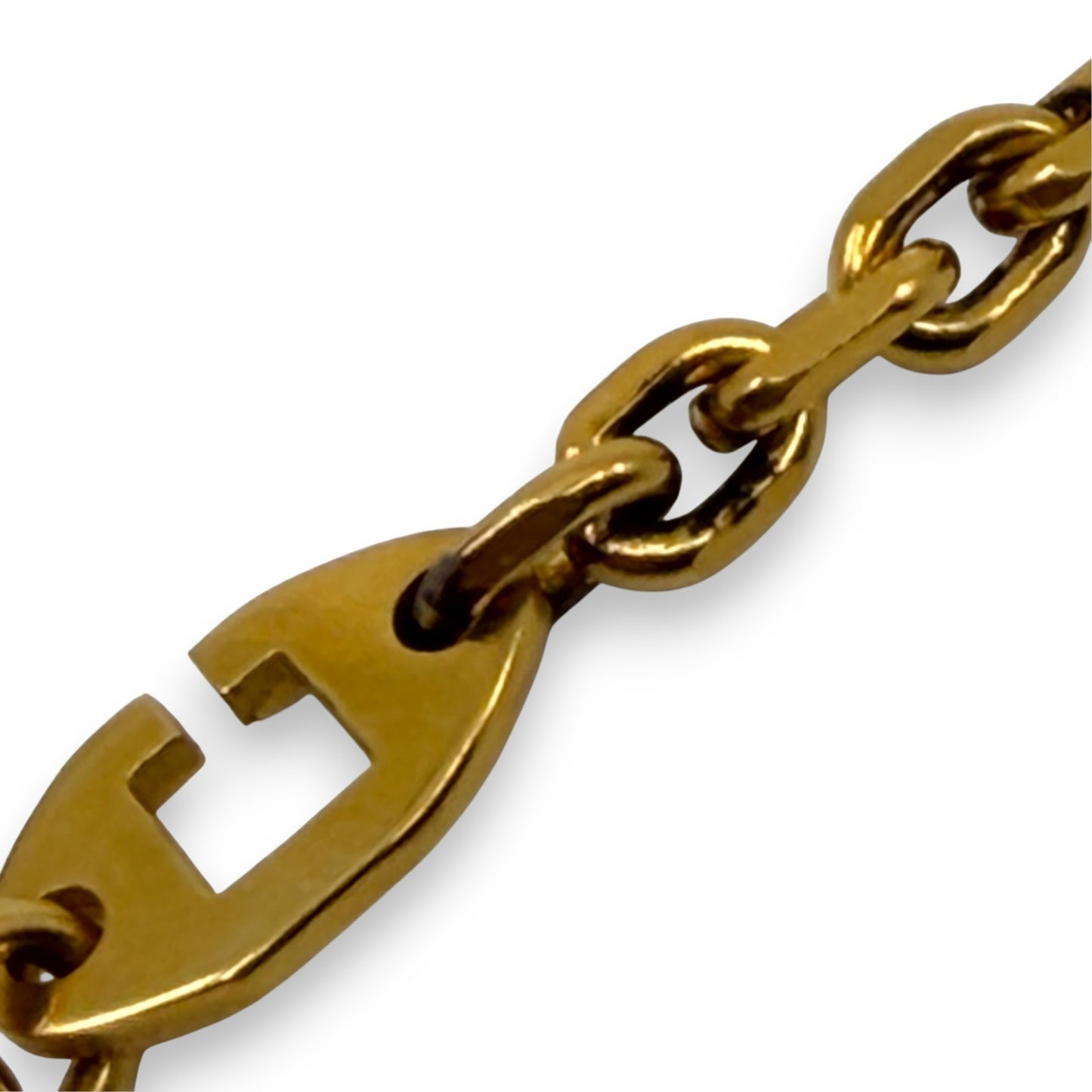 Hermes Filou Glove Holder Gold-Tone Metal with Chain