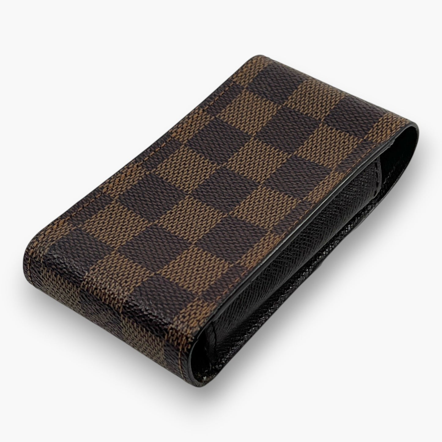 Louis Vuitton Damier Ebene Etui Cigarette Case Brown Canvas Leather