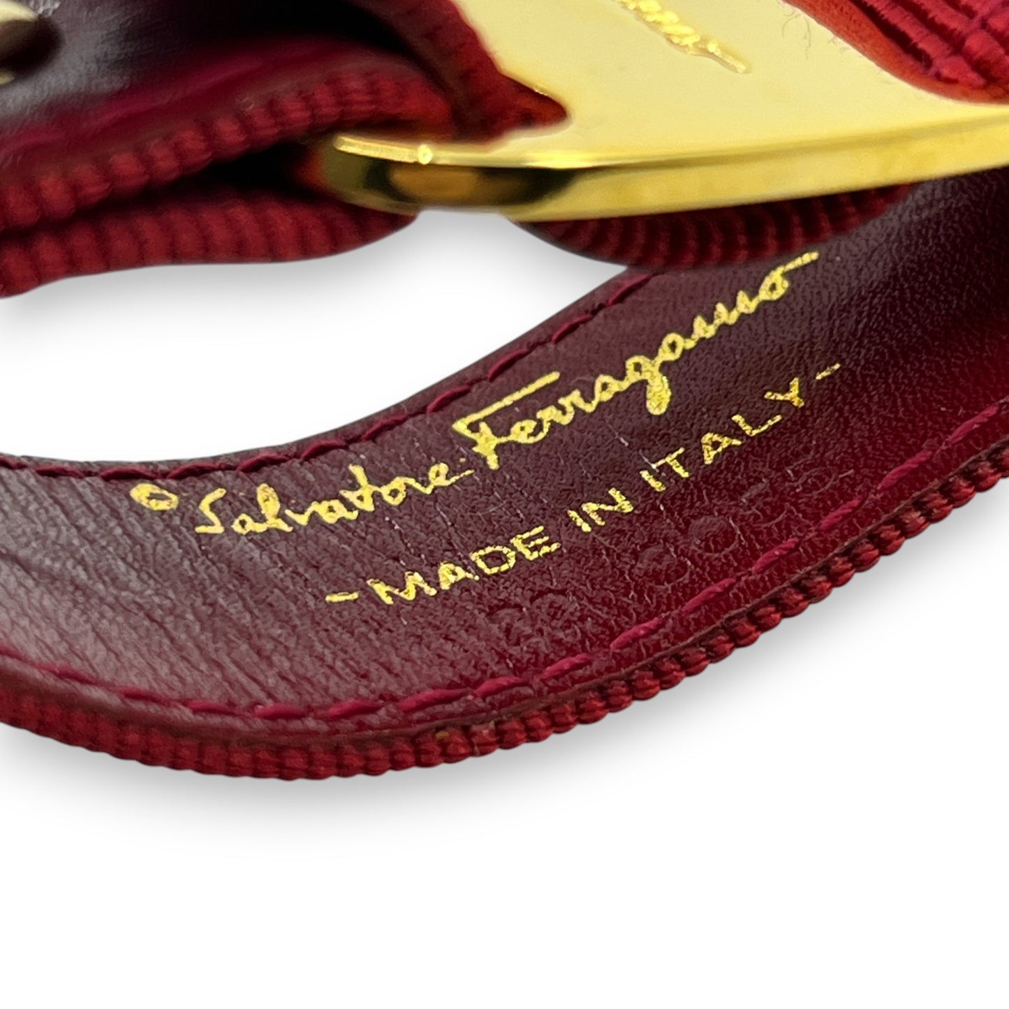 Salvatore Ferragamo Vara Ribbon Keychain Charm Red with Box