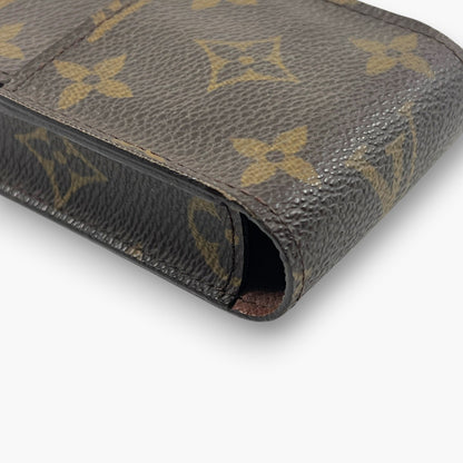 Louis Vuitton Monogram Etui Cigarette Tobacco Case M63024 Brown Canvas Leather