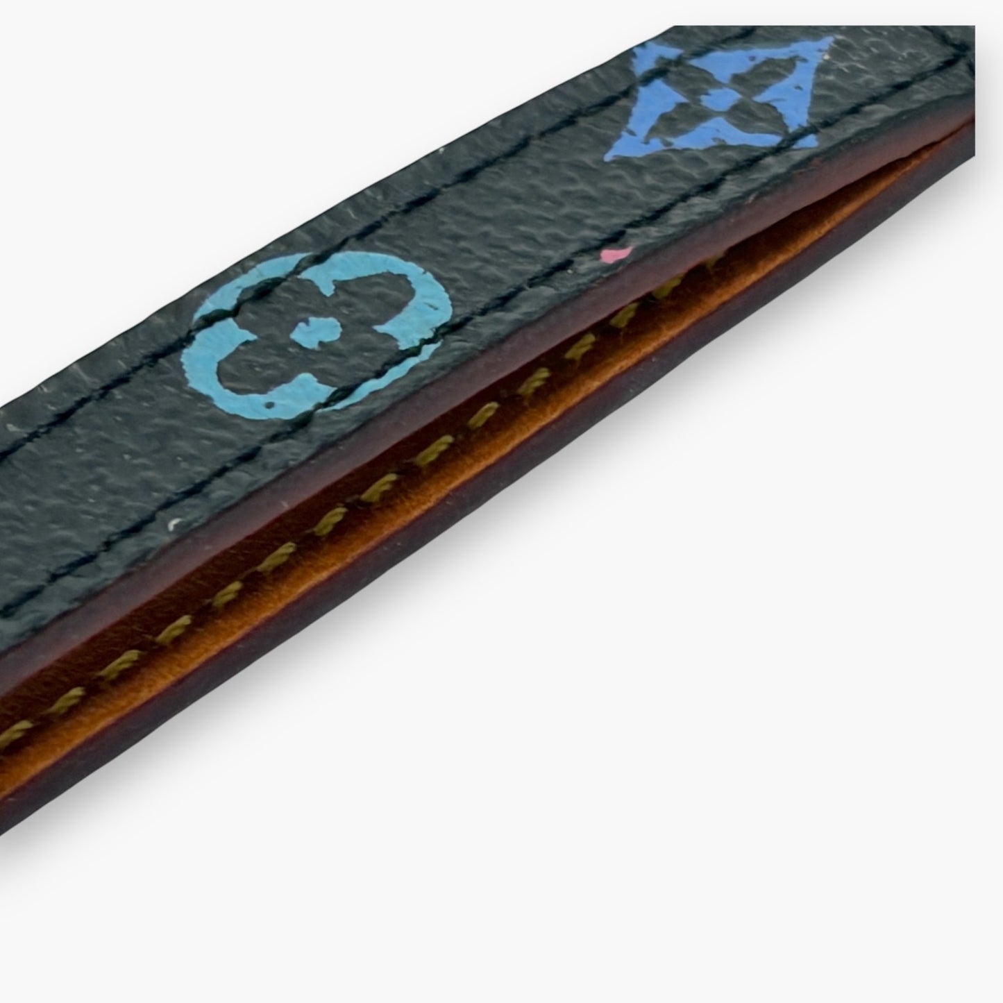 Louis Vuitton Monogram Multicolor Phone Strap Coated Canvas Leather Black M92598