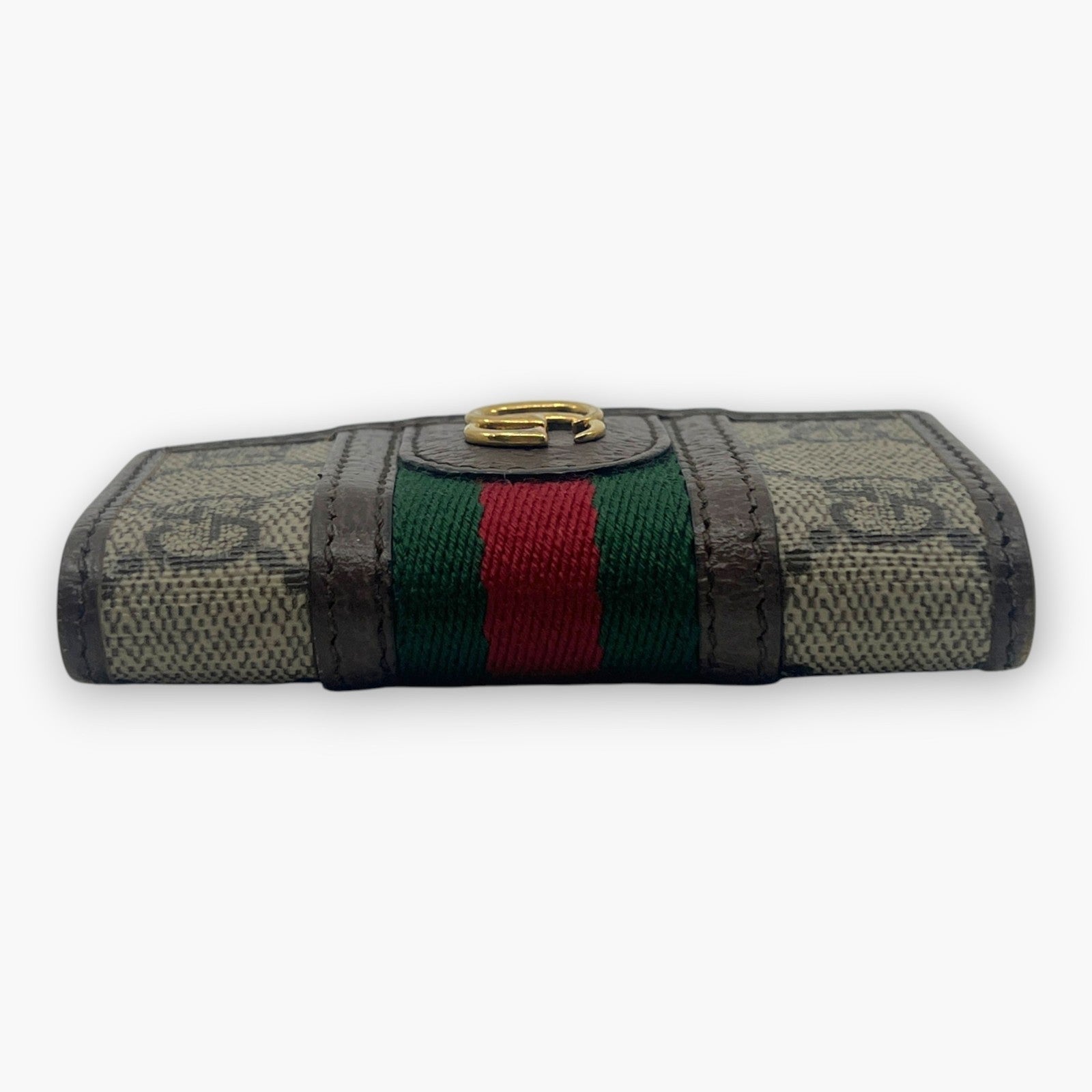 Gucci Ophidia GG Supreme Web Stripe 6-Key Case with Dust Bag